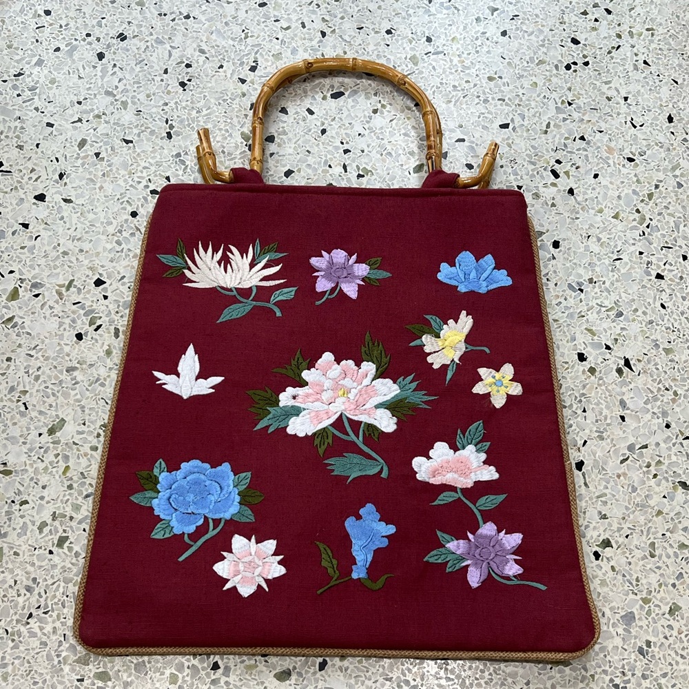 Vintage Bamboo Handle Bag